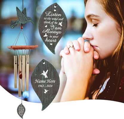 ASTARIN Personalized Wind Chimes Outdoor Deep Tone,Customized Memorial Wind Chimes Large, Large Deep Tone Wind Chimes Outdoor for Garden Hanging Décor,Sympathy Gifts