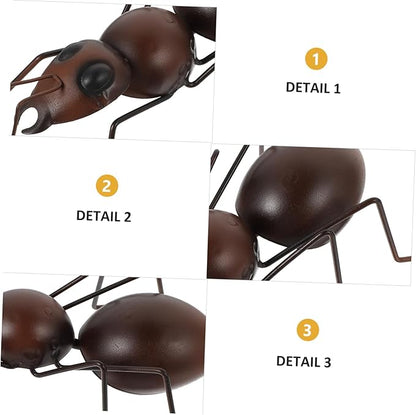 Metal Iron Ant Statue Garden Decor Large Ant Figurine Handcrafted Outdoor Balcony Lawn Ornament for Creative Home and Patio Adornment