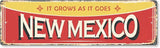 SmartSign 4 x 14 inch New Mexico State Vintage Metal Sign “It Grows As It Goes”, 40 mil Rustproof Aluminum with Clear Overcoat, Retro Wall Décor, Multicolor, Made in USA