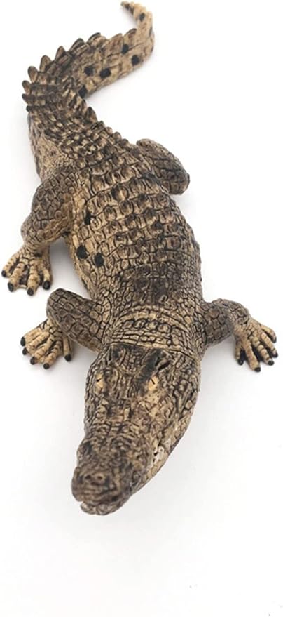 2 Pcs Crocodile Statue Outdoor Lawn Decoration Garden Garden Outdoor Decoration Miniature Statue