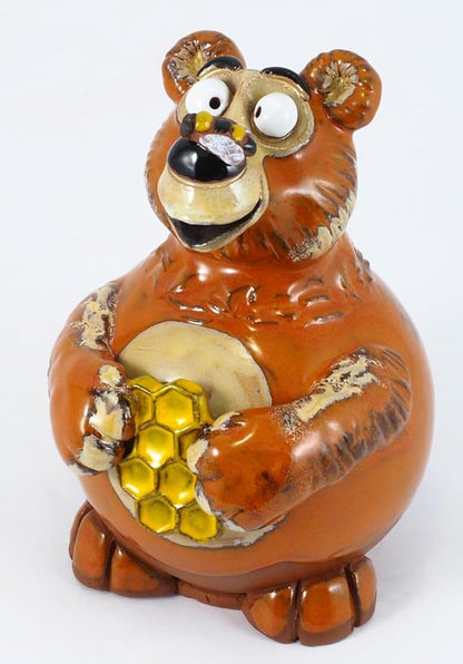 Ceramic Decoration for Garden and Yard | Outdoor Ornament with Stake | Bear | GKR70