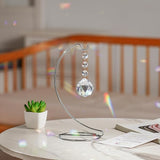 9-Inch Memorial Gifts,40mm Clear Memorial Crystal,Bereavement Suncatcher,Memorial Gifts for Loss of Mom Dad Friend Son Daughter,Silver Stand and a Sympathy Card