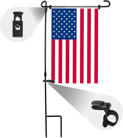 HOOSUN 20 Pack Garden Flag Clips And Stoppers,Tiger Clips Spring Stoppers for Garden Flags Holder,Yard Flag Holder Clip for Small Flags