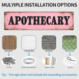 Decorative Tin Sign 16 * 4 Inches –Apothecary For Kitchen, Pantry, Patio | Apothecary Sign, Retro Kitchen Decor, Outdoor Sign