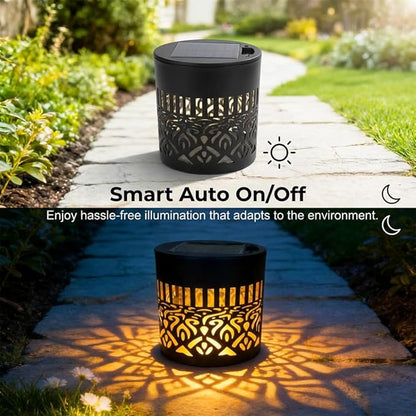 Decorative Solar Mandala Lights, 2026 New Solar Mandala Lights Outdoor, Mandala Theme Waterproof Fence Light for Garden, Patio, Deck, Post, Fence Yard Decor (1PCS)