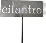 Classic Metal Garden Markers 19 Inches Tall (cilantro, Raw, Unfinished Steel (will rust with time))