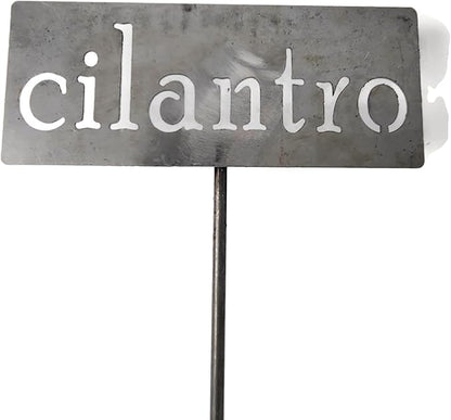 Classic Metal Garden Markers 19 Inches Tall (cilantro, Raw, Unfinished Steel (will rust with time))
