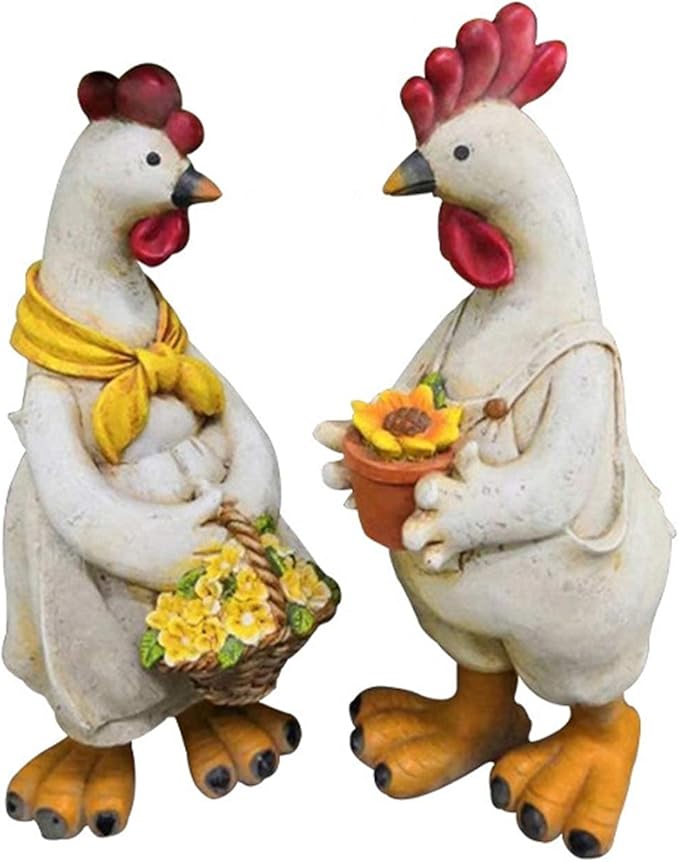 Garden Ornaments Outdoor Resin Garden Ornament Hand-Painted Creative Animal Zodiac Ornaments Sculpture Outdoor Garden Housewarming Gift Garden Ornaments