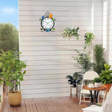 15'' Large Outdoor Clock, Wall Clock with Thermometer & Humidity Silent No-Ticking Outdoor Clocks Waterproof for Patio, Living Room, Kitchen