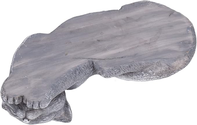 Hapivida Cat Garden Statue, 5.5in Mini Pet Garden Memorial Stone Sleeping Cat Statue Decor Outdoor Resin Realistics Sculptures Gift Grey