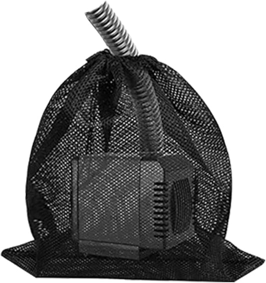 1Pcs Pump Barrier Bag, Black with Drawstring Pond Pump Filter Bag for Pond biofilters Aquarium Filtration and Outdoor Swimming Pool Media Bags(11.8"x 15.7")