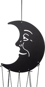 Dawhud Direct 24-inch Moon and Stars Wind Chimes for Outdoor Decoration - Unique Garden Decor for Women, Mom, Grandma, Unisex