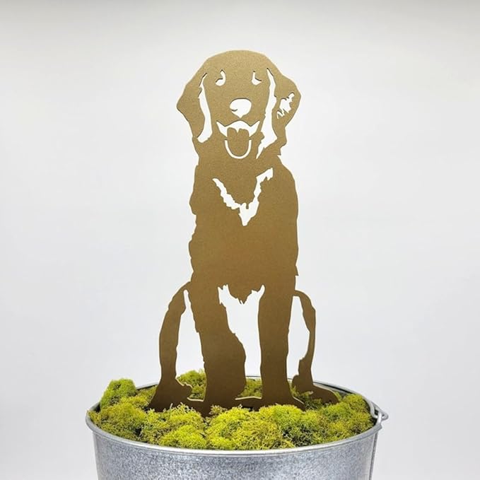 Cairn Terrier Dog Metal Sign,Yard Garden Decor,Dog Garden Decor,Rusty Animal Garden Stake,Metal Ornaments for Garden Outdoor Planters Lawn Custom Iron Art Sign Souvenirs Mourning Gifts