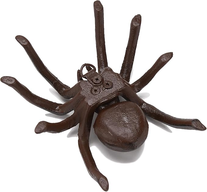 BRASSTAR Cast Iron Spider Statue Entomophile Delicate Modelling Interior and Exterior Decoration Suitable for Placing Study Garden Lawn Balcony TQGJPT490