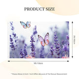 Lavender Flower Background with Butterflies Flag 3x5 Ft Outdoor Flags Double Sided Garden Flag Funny Outside Yard Flag Party Banner for Wall Art Hanging Poster Indoor Outdoor Decoration