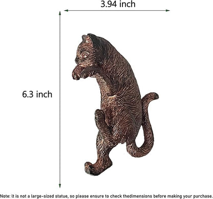 Miniature Cat Figurines Plant Decorations for Pots,Vintage Resin Hanging Cat Statue Planter Pot Hugger,Cute Climbing Flower Pot Hanger,Funny Garden Decor Outdoor Yard Balcony Gifts