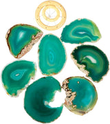 rockcloud Agate Slices Geode Wind Chime Home Garden Decoration Figurine, 28-33 inches