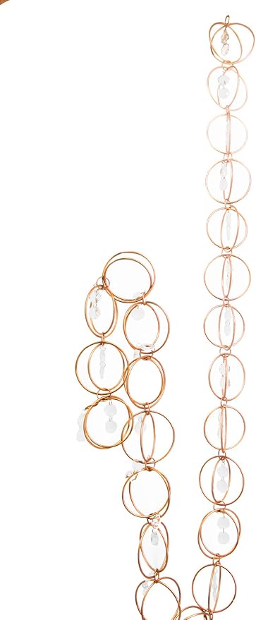 Trademark Innovations 8.5' Copper Colored Rain Chain for Gutter Downspout