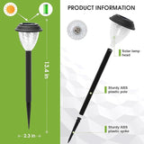 GOODFOEVER Solar Pathway Lights Outdoor, 10 Pack Solar Lights Outdoor Waterproof for Outside, Garden Decor for Yard, Patio, Landscape, Planter, Walkway, Driveway