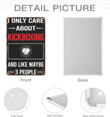 Patio Wall Decor 3 People Kickboxings Retro Signs Hunting Ground Retro Metal Wall Art For Home,Cafe,Office,Yard & More: Decorative Plaque With Inspirational Life Quotes 8X12inch
