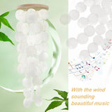 Wind Chimes for Outside - Handcrafted White Capiz Shells Windchime Coastal Style Decor for Indoor/Outdoors, Garden Decor, Great for Women, Wind Chimes Lovers and More