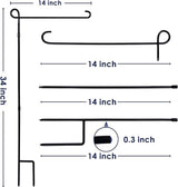YEAHOME 2PC Premium Garden Flag Stand Holder, Weather-Proof Metal Powder-Coated Flagpole for American, Christmas, Winter, Birthday Flags