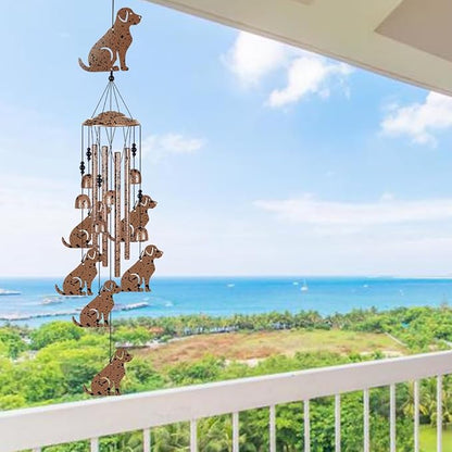 37" Dogs Wind Chimes for Garden,Home,Balcony,Yard,Outdoor Decor, Sympathy Wind Chimes, Dog Chimes, Dog Ornament, Wind Catcher, Blessing Wind Bell, for Mom,Grandma,Family,Women,Friend