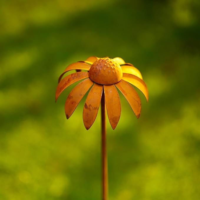 Rustics Garden Stake Iron Plant Sculpture Vintage Outdoor Decoration for Flower Beds Lawns