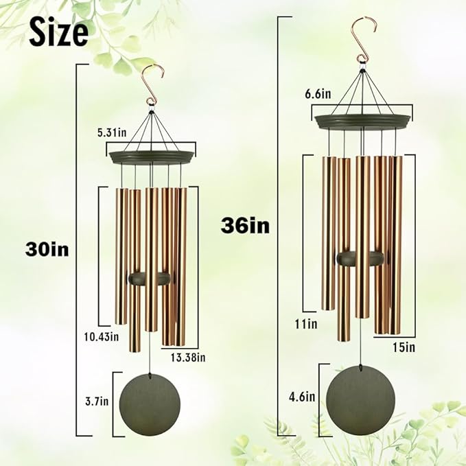 Personalized Wind Chimes, God Sympathy Gifts, 36inch Memorial Wind Chimes, Cross Windchime for Loss of Loved Dad/Mom, Cardinal Wind Chime for Funeral Outside Decor (Produced in USA)