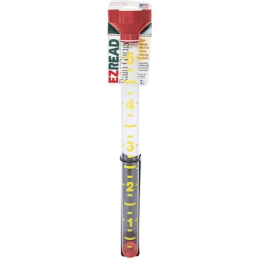Headwind EZRead 26” Giant Professional Outdoor rain Gauge, USA Made Heavy Duty All Weather Freeze Proof mountable with Float, Red (820-0006)