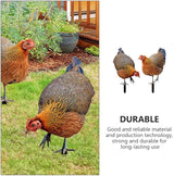 Chicken Yard Art 2-Pack Acrylic Garden Stakes Hen Decoration Card Inserts for Outdoor Patio Lawn and Garden Decor