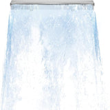 Pool Waterfall Fountains, Stainless Steel Rectangular Pool Waterfall Spillway with Pipe Connector for Indoor/Outdoor Decorative (23.6 Inch)