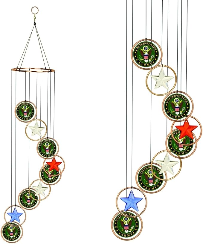 Red Carpet Studios 15181 Patriot Spiral Wind Chime, 32" Long, Multicolor
