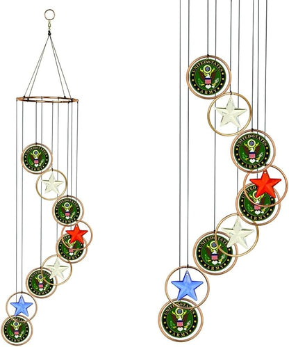 Red Carpet Studios 15181 Patriot Spiral Wind Chime, 32" Long, Multicolor