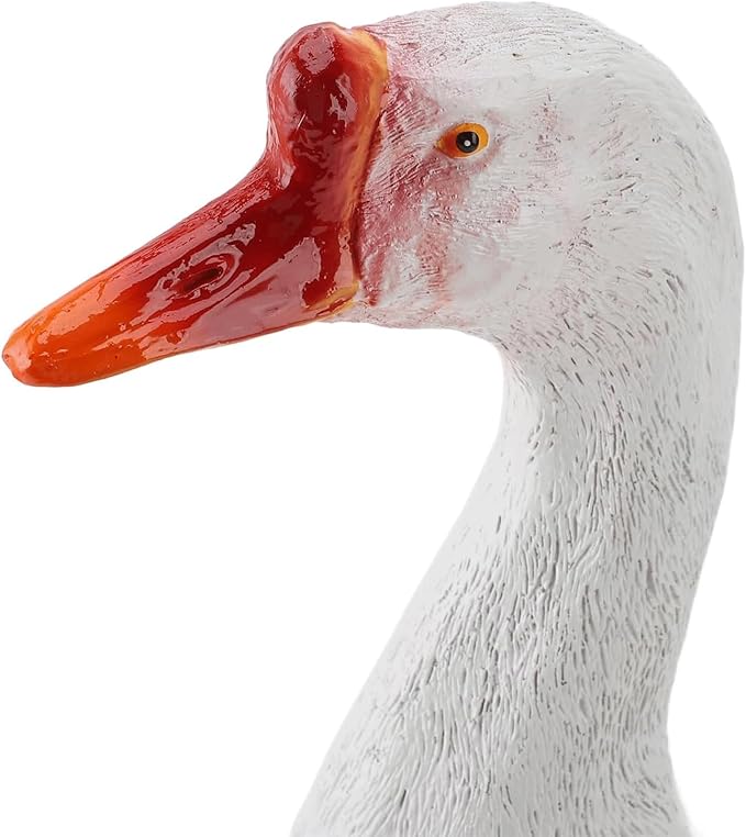Garden Statues Goose Figurine Farm Animal Sculpture Lifelike Outdoor Statue for Pond Garden Decor Unique Design with Vibrant Colors Yard Ornaments Decor