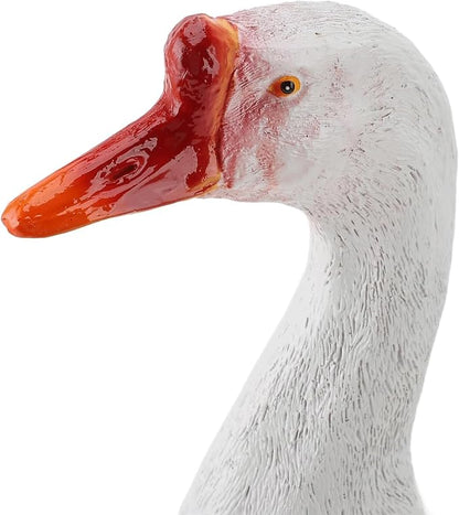 Garden Statues Goose Figurine Farm Animal Sculpture Lifelike Outdoor Statue for Pond Garden Decor Unique Design with Vibrant Colors Yard Ornaments Decor
