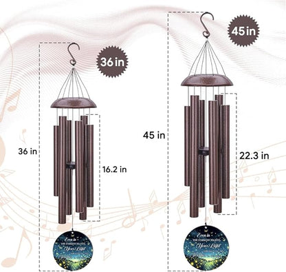 Personalized Sympathy Wind Chimes, 36inch Custom Wind Chime, Memorial Gifts for Loss of Loved One, Wind Chimes in Loving Memory of Dad/Mom, Condolences Gifts for Funeral (Produced in USA)