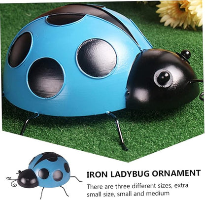 LIOOBO Simulated Ladybug Decors 3pcs Ladybug Garden Ornament Vibrant Colors for Home
