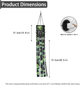 Jeiento St Patrick Day Windsock Flag 40Inch Green Leaf Black Cat Windsock Flags Hanging Outside Decoration for Party/Trees/Balcony,Lightweight Wind Socks 40" Washable Fabric