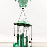 VP Home Rustic Green Turtle Wind Chimes for Outside - 33-in Harmonic Windchimes with Turtles Design for Gardens, Patios, and Porches - Thoughtful Gift for Mom, Grandma, and Turtle Lovers