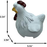 Funny Farm Chickens Statues,Chicken Fence Decoration,Resin Cute Chickens Decor,Outdoor Real Animal Statue,Chicken Sculpture,Perfect for Home Garden Stairs,Farm,Patio,Backyard