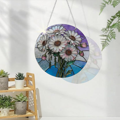 Flower Window Decor, Acrylic Window Hanging Suncatcher, Home Garden Decorations, Christmas Mother's Day Valentine's Day Ornaments, Housewarming Gifts, Festival Gifts for Mom Her