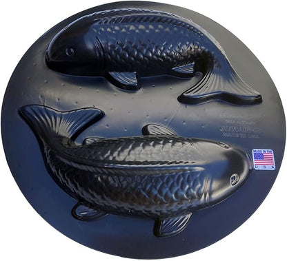 AUTUMN Fish Koi Garden Decor Mold, Concrete Cement Mold, Fish for Garden Figure, DIY Outdoor Decor, Koi Statue for Garden. One Mold - 2 Fish