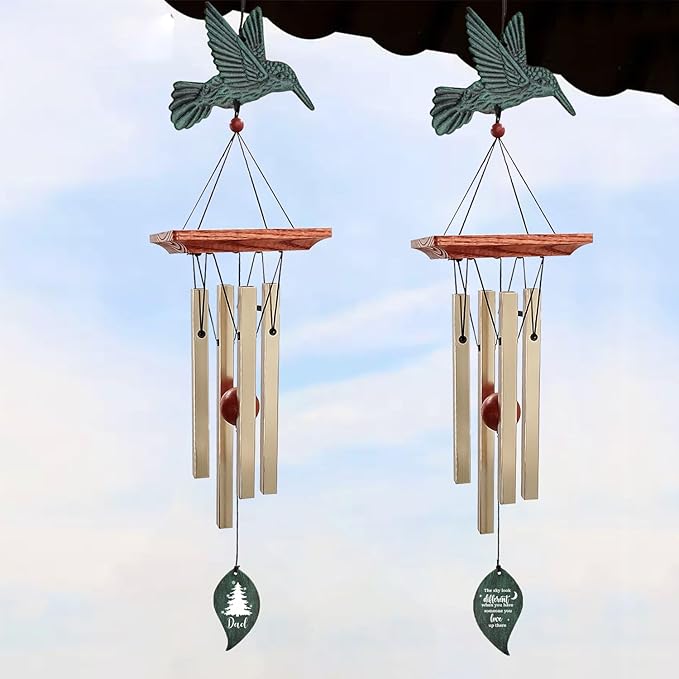 ASTARIN Memorial Custom Wind Chimes for Loss of Loved One, Wind Chimes for Patio Yard Decor, 24'' (Condolences-5)