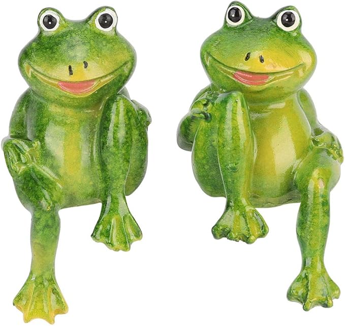 2pcs Handcrafted Statue Garden Decor Ornament Sculpture for Outdoor Courtyard Park Villa with Natural Material