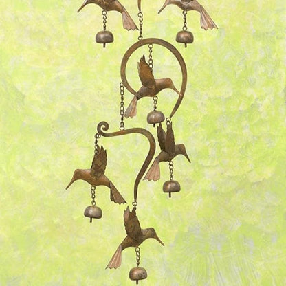 Happy Gardens Scrollwork Hummingbird Wind Chime