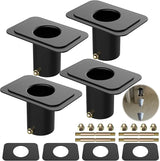 4pack Rain Chain Gutter with Bolt Anti-Rust Black Metal Adapter Decorative Rain Chains for Outside Gutter Downspout Adapter