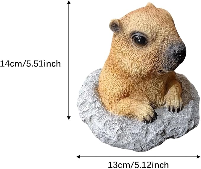 Garden Statues Bothyi Garden Groundhog Statue Lawn Ornament Collectibles Cute Yard Art Sculpture Resin Animal Figurine for Flowerpot Outside Garden Yard Ornaments Decor