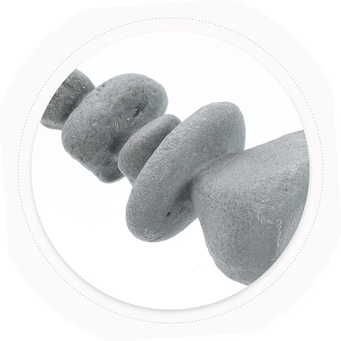 Mipcase Zen Garden Stone Decoration Fake Rock Ornament for Living Decor for Outdoor Garden Flower Pot Landscaping and Fish Tank Micro Landscape Light Grey