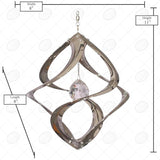 Red Carpet Studios The Original Helix Cosmix Wind Spinner, 11-Inch, Chrome and Crystal